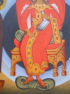 Detail des noch unfertigen G�rtels