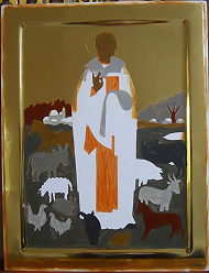 Grundfarben Berg und Hund