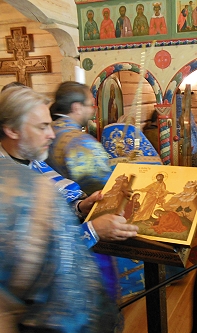 Xairete - gegr��et seid ihr! Ikone in der russischen Friedhofskapelle