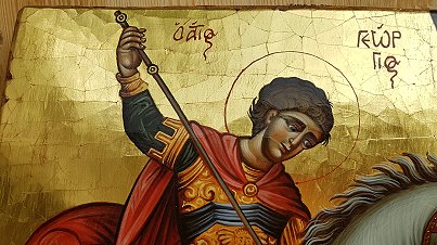 Hl Georg Reproduktion Ikone (7)