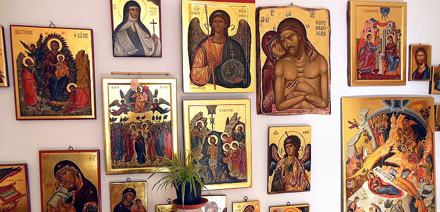 Ikonenwand Atelier Kirsten Vo�