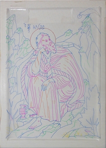 Ilias Ikone vergolden (2)