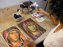 erste Schritte in der Ikonenmalerei