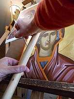 Pr�zision an der Staffelei